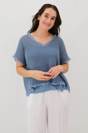 Sophia 2pc Cotton Mesh Tee