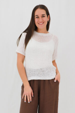 Sylvia Ribbon Knit Tee