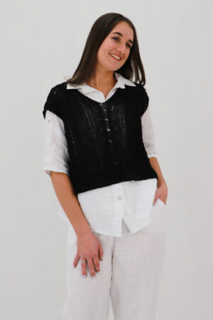 Enrica Cable Knit Vest