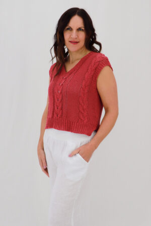 Enrica Cable Knit Vest
