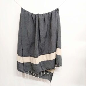 Cotton Towel - 15 Dk Grey/Cr