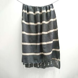 Cotton Towel - 19 Dk Grey/Cr