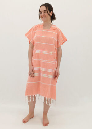 Hooded Cotton Towel - Adult - Orange