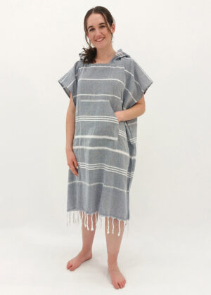 Hooded Cotton Towel - Adult - Navy