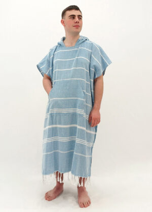 Hooded Cotton Towel - Adult XL - Blue