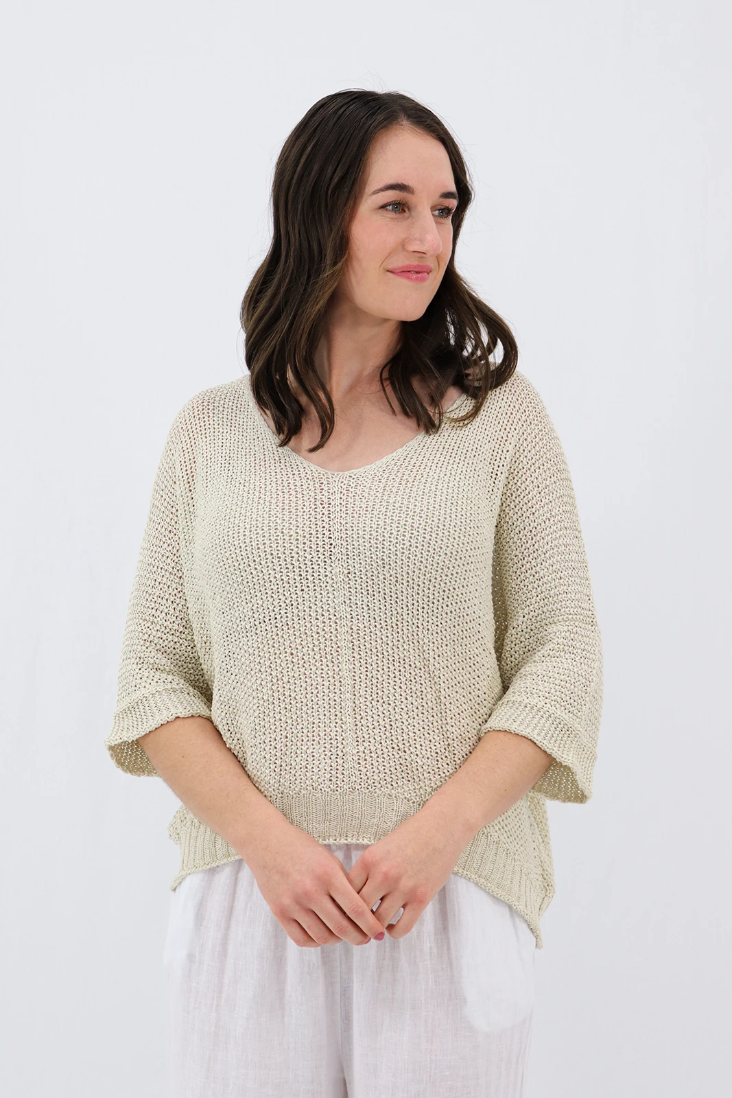 Aida Rose Gina Light and Loose Knit Natural