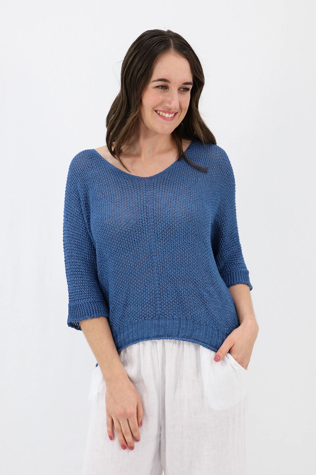 Aida Rose Gina Light and Loose Knit Denim