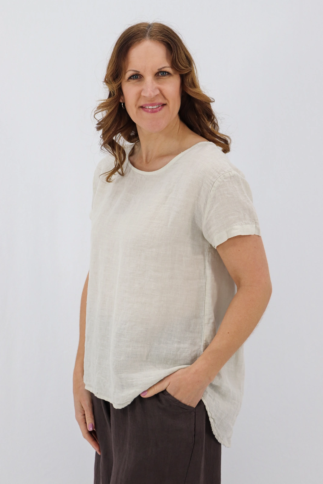 Aida Rose Donella Linen Top Natural