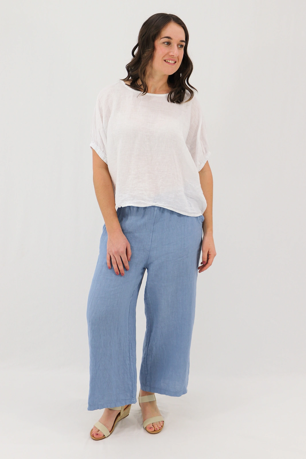 Aida Rose Linen Ceci Linen Trousers Denim