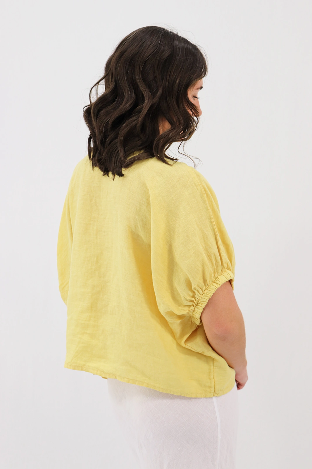 Aida Rose Linen Larissa Easy Linen Tee Tuscan Sun Back