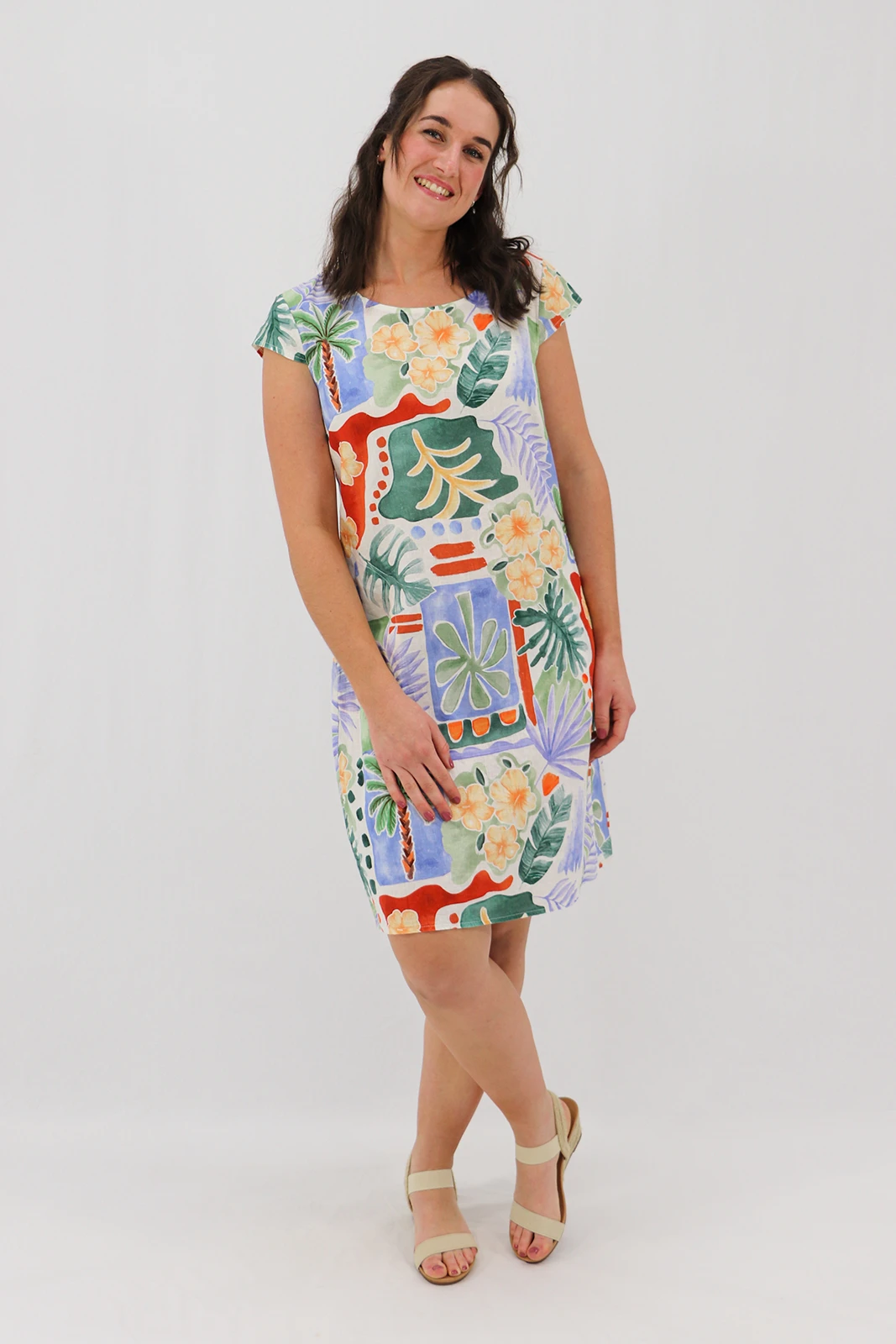Aida Rose Linen The Midi Dress - Island Style